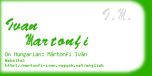 ivan martonfi business card